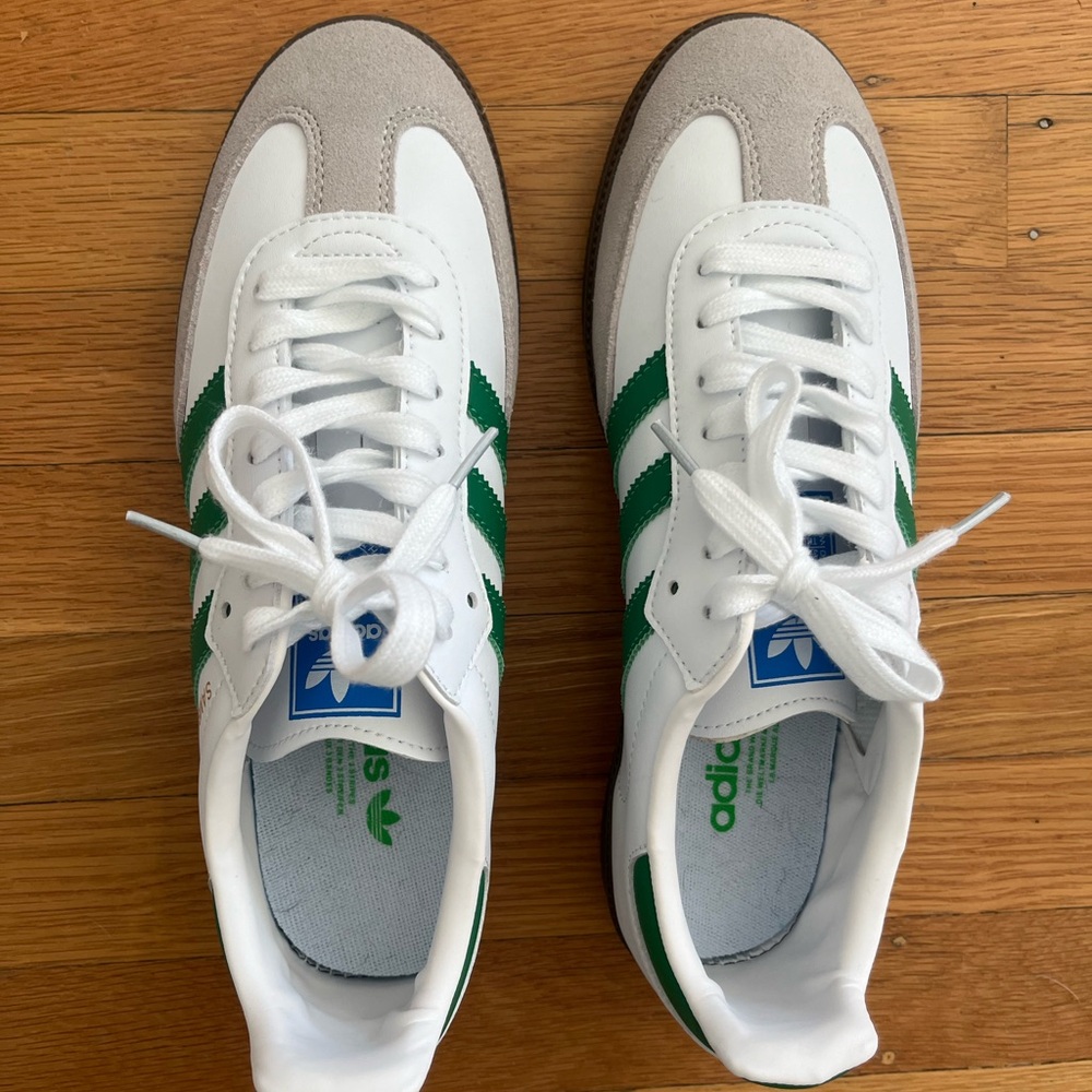 New Adidas Sambas green and white. Size 9.5 (Women’s 10.5) - Picture 3 of 4